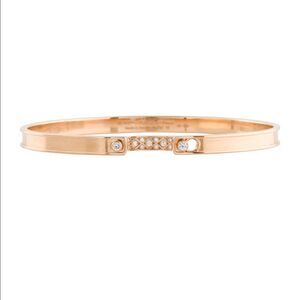 Nouvel Heritage 18K Rose Gold Parisian Bracelet with Diamonds Stroll Moo…